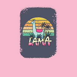 Свитшот хлопковый мужской Colorful Llama, цвет: светло-розовый — фото 2