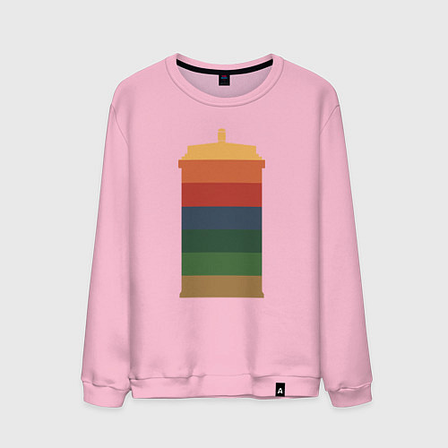 Мужской свитшот Color tardis / Светло-розовый – фото 1