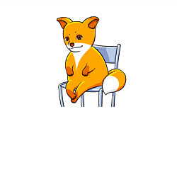 Свитшот хлопковый мужской Лиса из мема, цвет: белый — фото 2