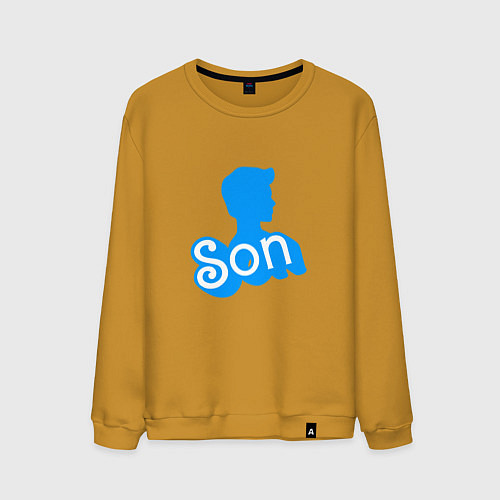 Мужской свитшот Сын - силуэт Кена / Горчичный – фото 1