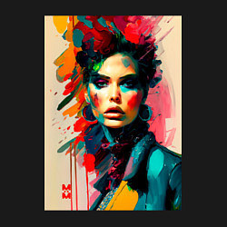 Свитшот хлопковый мужской МоМо - женщина в красном шарфе, цвет: черный — фото 2