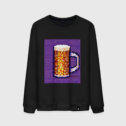 Мужской свитшот Бокал пенного пива / Черный – фото 1