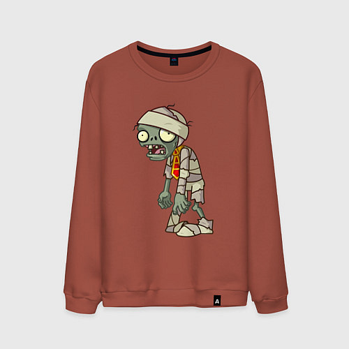 Мужской свитшот Зомби-мумия / Кирпичный – фото 1