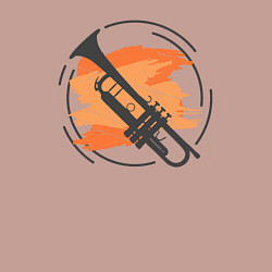 Свитшот хлопковый мужской Jazz trumpet, цвет: пыльно-розовый — фото 2