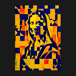 Свитшот хлопковый мужской Нейросеть рисует Лизу - стилизация, цвет: черный — фото 2