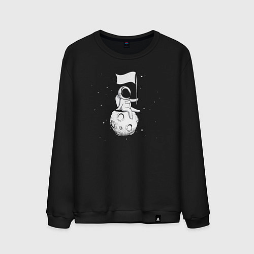 Мужской свитшот Покоритель луны / Черный – фото 1