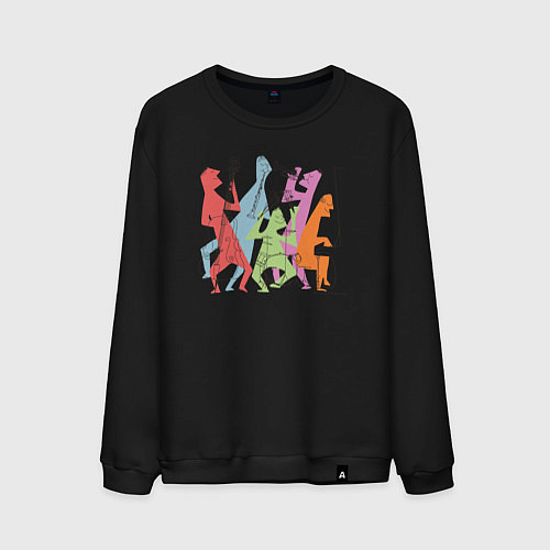 Мужской свитшот Jazz band / Черный – фото 1