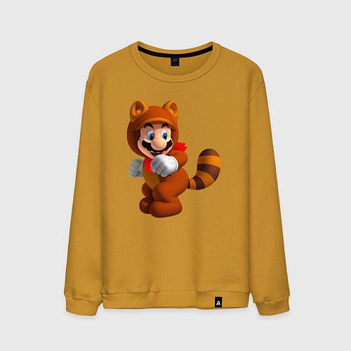 Мужской свитшот Марио-белка / Горчичный – фото 1