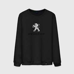 Свитшот хлопковый мужской Peugeot sport auto, цвет: черный