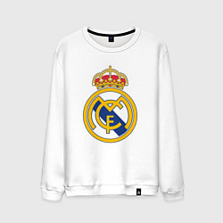 Свитшот хлопковый мужской Real madrid fc sport, цвет: белый