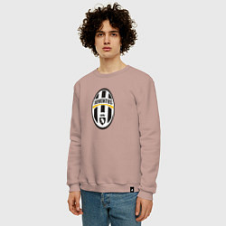 Свитшот хлопковый мужской Juventus sport fc, цвет: пыльно-розовый — фото 2
