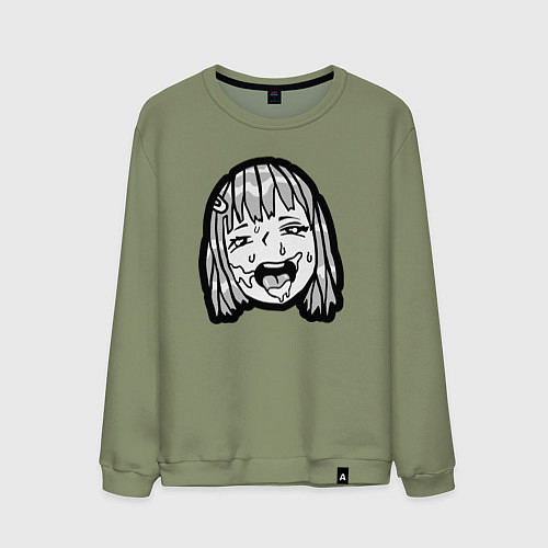Мужской свитшот Ahegao baby / Авокадо – фото 1