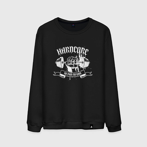 Мужской свитшот Hardcore gym / Черный – фото 1