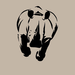 Свитшот хлопковый мужской Носорог атакует, цвет: миндальный — фото 2