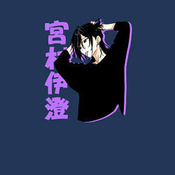 Свитшот хлопковый мужской Изуми - Хоримия, цвет: тёмно-синий — фото 2