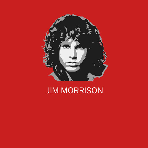 Мужской свитшот Tribute to Jim Morrison one / Красный – фото 3