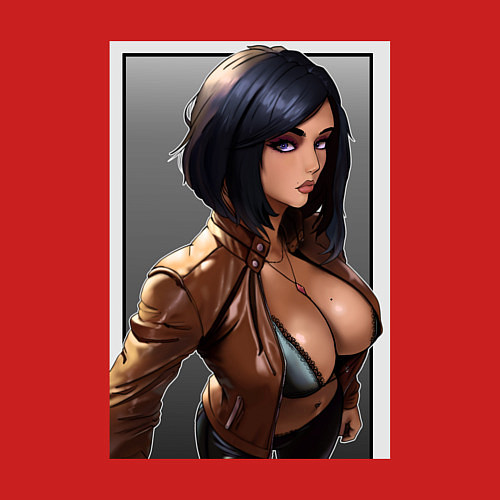 Мужской свитшот Крутая девушка / Красный – фото 3