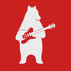 Свитшот хлопковый мужской Мишутка гитарист, цвет: красный — фото 2