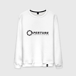 Свитшот хлопковый мужской Aperture Laboratories логотип, цвет: белый