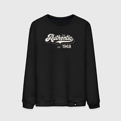 Свитшот хлопковый мужской Authentic 1968, цвет: черный