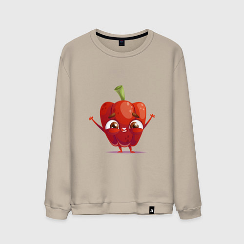 Мужской свитшот Милый перчик / Миндальный – фото 1