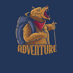 Свитшот хлопковый мужской Приключения медведя, цвет: тёмно-синий — фото 2