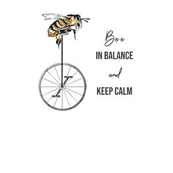 Свитшот хлопковый мужской Be in ballance and keep calm, цвет: белый — фото 2