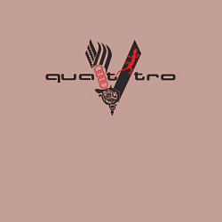 Свитшот хлопковый мужской Audi quattro logo, цвет: пыльно-розовый — фото 2