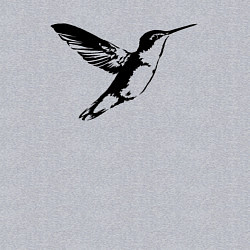 Свитшот хлопковый мужской Колибри трафарет, цвет: меланж — фото 2