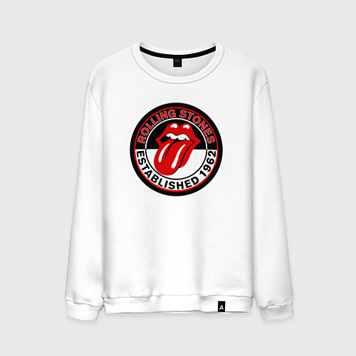 Мужской свитшот Rolling Stones established 1962 / Белый – фото 1