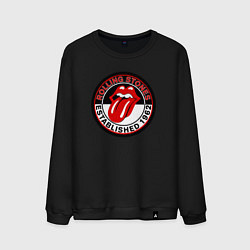 Свитшот хлопковый мужской Rolling Stones established 1962, цвет: черный