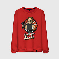 Свитшот хлопковый мужской Vault snake, цвет: красный