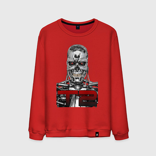 Мужской свитшот Terminator 2 T800 / Красный – фото 1