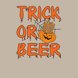 Свитшот хлопковый мужской Trick or beer, цвет: миндальный — фото 2