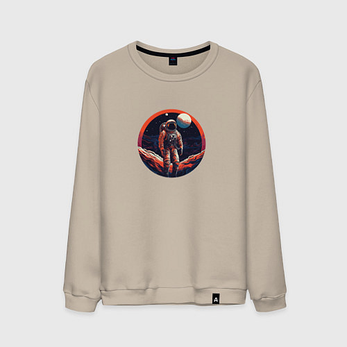 Мужской свитшот Космонавт на Марсе / Миндальный – фото 1