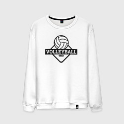 Свитшот хлопковый мужской Volleyball club, цвет: белый