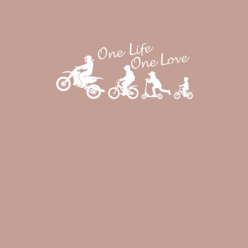 Мужской свитшот One life one love wite / Пыльно-розовый – фото 3