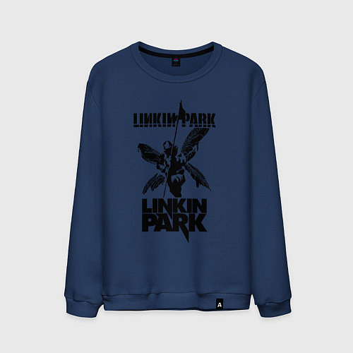 Мужской свитшот LP - hybrid theory / Тёмно-синий – фото 1