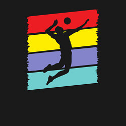 Свитшот хлопковый мужской Bright volleyball, цвет: черный — фото 2