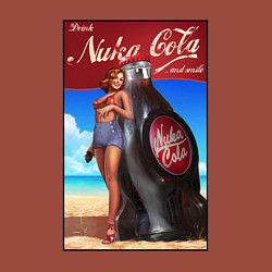 Свитшот хлопковый мужской Fallout - drink and smile, цвет: кирпичный — фото 2