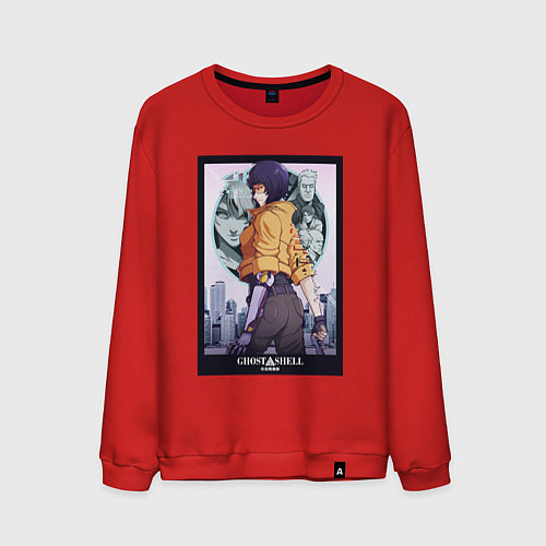 Мужской свитшот Ghost in the shell - Kusanagi / Красный – фото 1