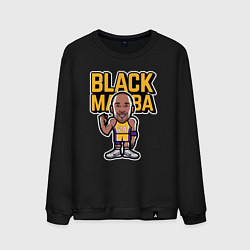Свитшот хлопковый мужской Kobe black mamba, цвет: черный