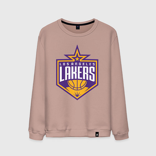 Мужской свитшот Los Angelas Lakers star / Пыльно-розовый – фото 1