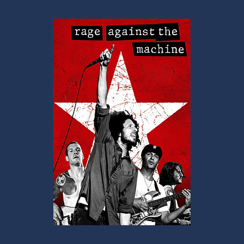 Мужской свитшот Rage Against the Machine - group / Тёмно-синий – фото 3