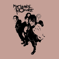 Свитшот хлопковый мужской My chemical romance rock, цвет: пыльно-розовый — фото 2