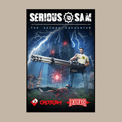 Свитшот хлопковый мужской Serious Sam 1 - second encounter, цвет: миндальный — фото 2