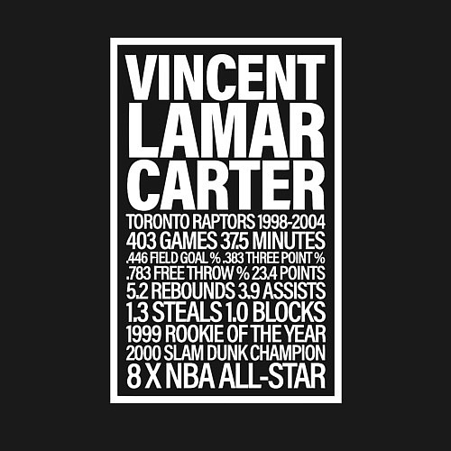 Мужской свитшот Vince Carter / Черный – фото 3