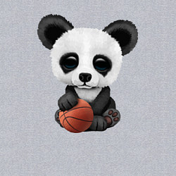 Свитшот хлопковый мужской Панда баскетболист, цвет: меланж — фото 2