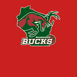 Свитшот хлопковый мужской Milwaukee bucks, цвет: красный — фото 2