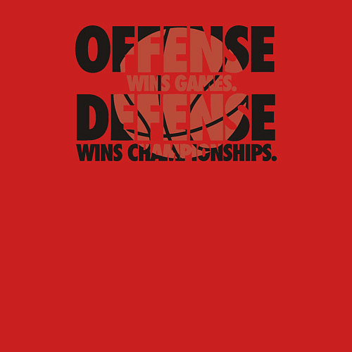 Мужской свитшот Защита выигрывает чемпионаты / Красный – фото 3